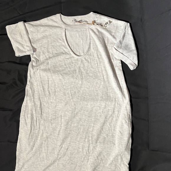 NWT Moral Fiber Sweatshirt Dress with Pockets and Neck Cutout - Picture 2 of 5